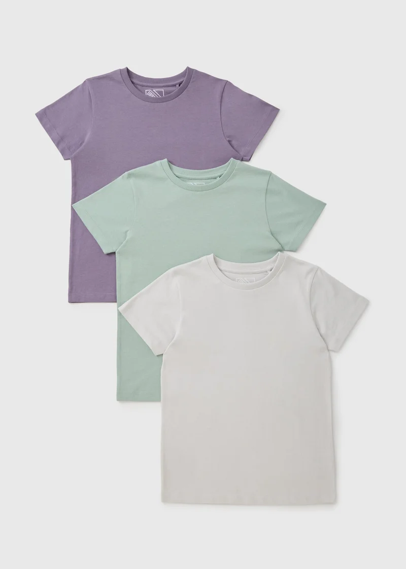 Matalan Boys 3 Pack Pastel T-Shirts